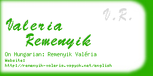 valeria remenyik business card