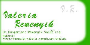 valeria remenyik business card